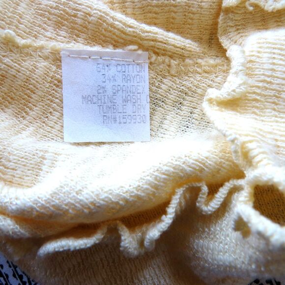 Stone Flowers Women's Knit Tunic Top Butter Yellow Medium EUC - Picture 10 of 10